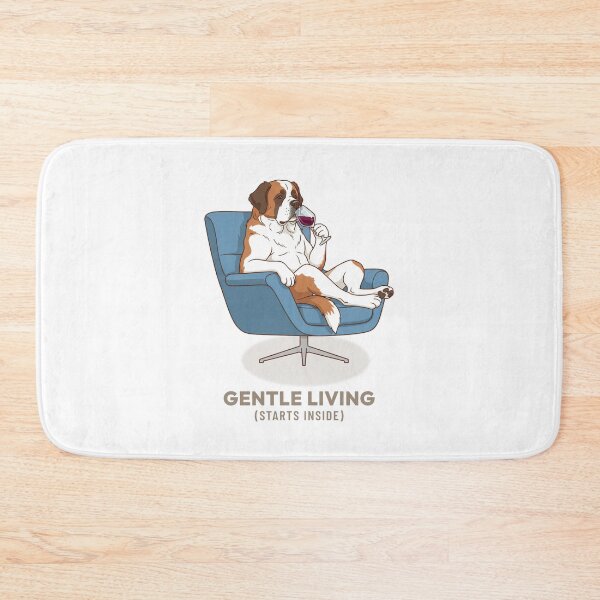 Item preview, Gentle St Bernard Drinking Wine Vintage Aesthetic designed and sold by COZY VINTAGE animal.