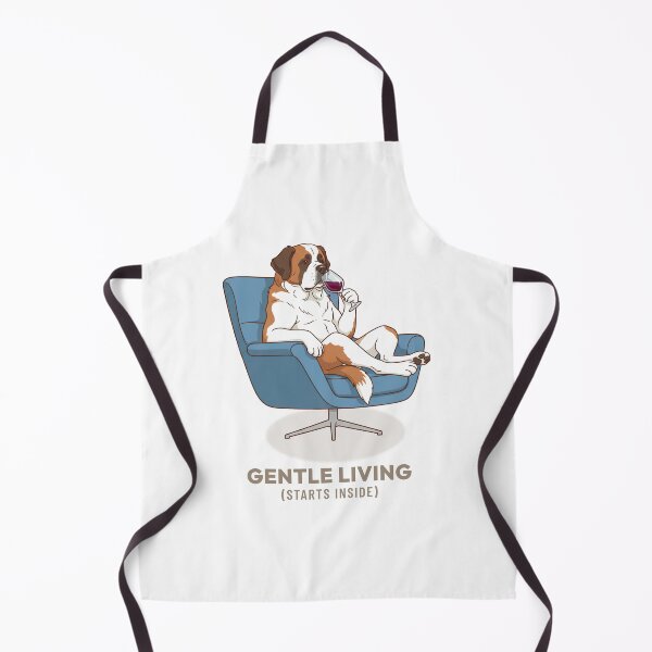 Item preview, Gentle St Bernard Drinking Wine Vintage Aesthetic designed and sold by COZY VINTAGE animal.