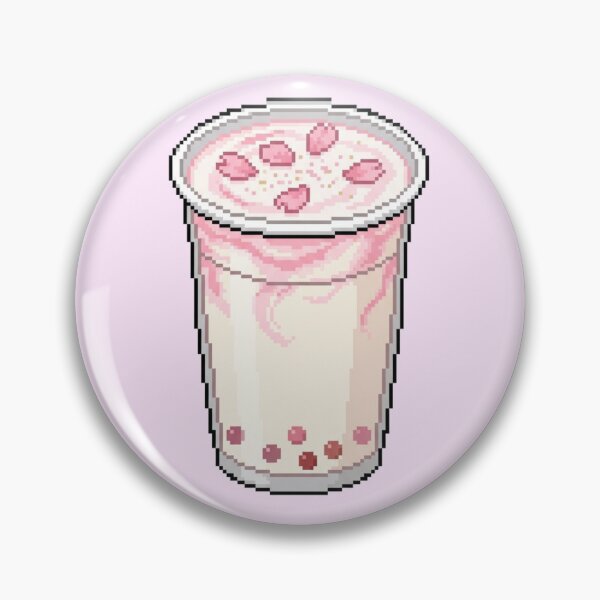 Item preview, Pixel Art Strawberry Milk Bubble Tea designed and sold by CaseDiary.