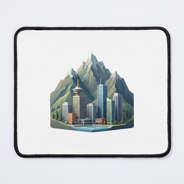 Item preview,  futuristic mountain metropolis designed and sold by VerizalShop.