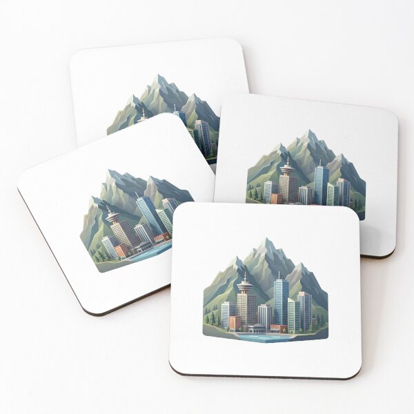 Item preview,  futuristic mountain metropolis designed and sold by VerizalShop.