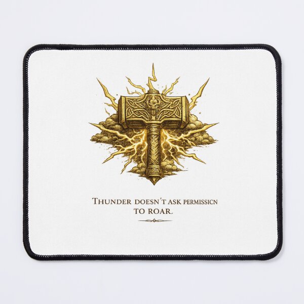 Item preview, Thor's Hammer – Mjolnir Storm Gold Graphic designed and sold by Vexorask.
