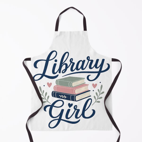 Item preview, Library Girl Book Lover Reading Stack Retro Graphic Design Art designed and sold by TM DESIGNS AND MORE.