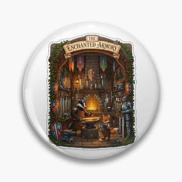Item preview, The Enchanted Armory | Fantasy Blacksmith | Woodland Forge | Magical Weapons Shop | Animal Artisan Workshop | Medieval Fantasy Art designed and sold by MrDev.
