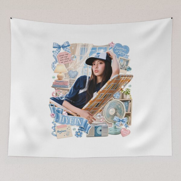 Item preview, Hyein NewJeans Summer Pool Blue Sunlit Beauty Graphic designed and sold by Valereekmerch.