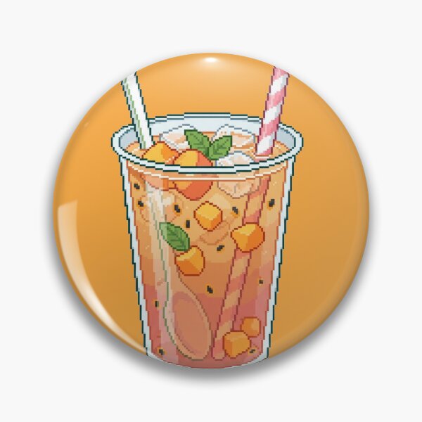 Item preview, Pixel Art Peach Iced Tea with Fruit | Summer Drink designed and sold by CaseDiary.