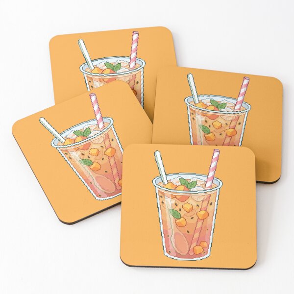 Item preview, Pixel Art Peach Iced Tea with Fruit | Summer Drink designed and sold by CaseDiary.