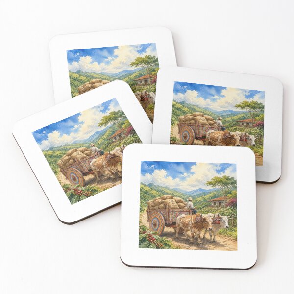 Item preview, Traditional Costa Rica Oxcart 1920s Retro Art designed and sold by TicoInk.