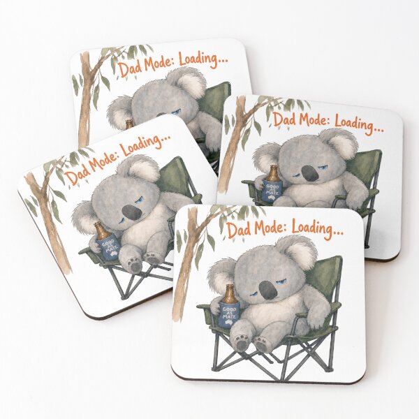 Item preview, Dad Mode Loading Sleeping Koala Funny Australian Father's Day Camping Design designed and sold by ArtisticDesignsbyLinda.