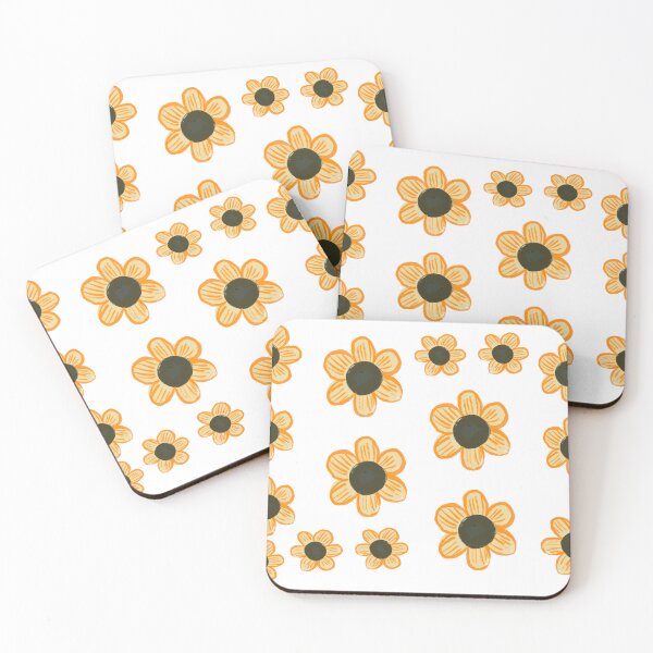 Item preview, Yellow flower pattern sticker  designed and sold by tenkenryujin.