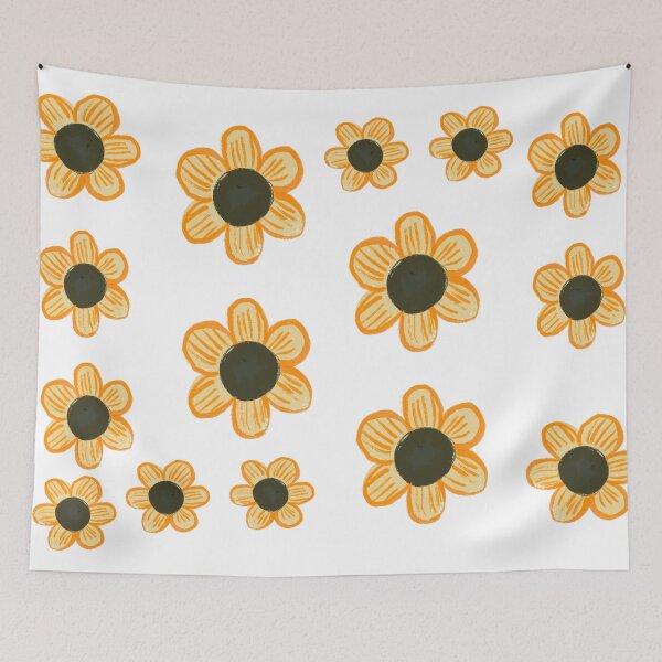 Item preview, Yellow flower pattern sticker  designed and sold by tenkenryujin.