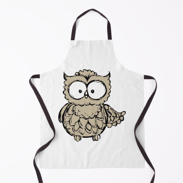 Item preview, Cute Hand Drawn Owl Brown Plaid Plume Bird designed and sold by Naumdesign.