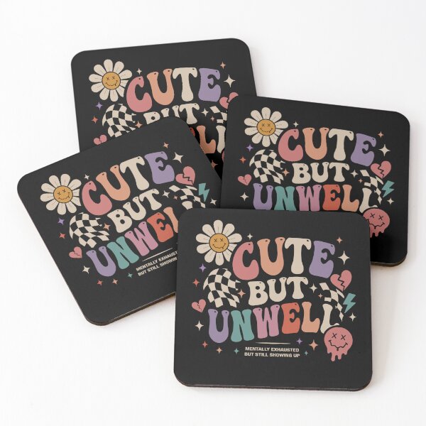 Item preview, Retro Groovy Cute But Unwell Mentally Exhausted designed and sold by pookkudesign.