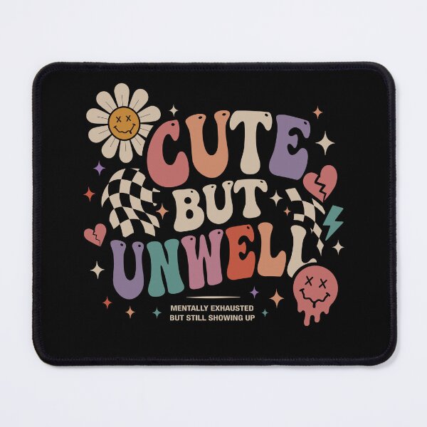 Item preview, Retro Groovy Cute But Unwell Mentally Exhausted designed and sold by pookkudesign.