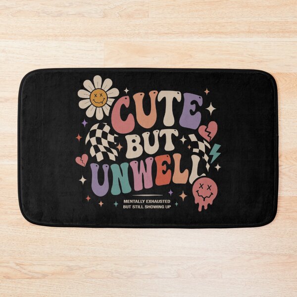 Item preview, Retro Groovy Cute But Unwell Mentally Exhausted designed and sold by pookkudesign.