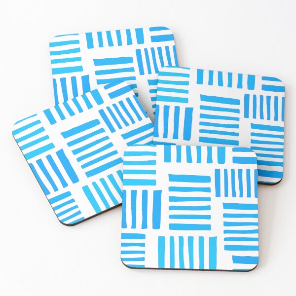 Item preview, Aqua And Blue Line Scatter Pattern On White designed and sold by DEC02.