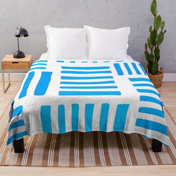 Item preview, Aqua And Blue Line Scatter Pattern On White designed and sold by DEC02.