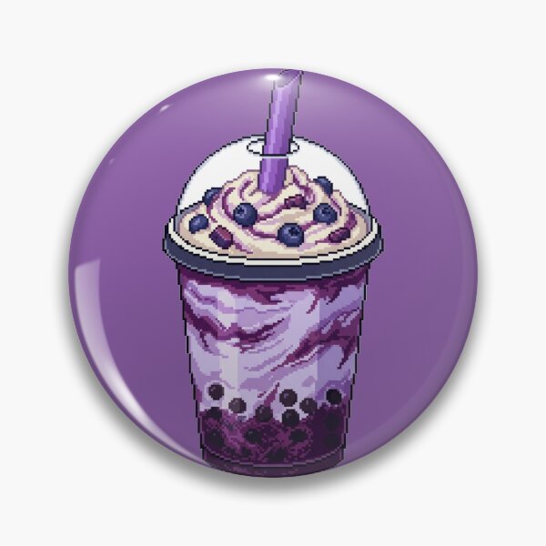 Item preview, Pixel Art Blueberry Bubble Tea designed and sold by CaseDiary.