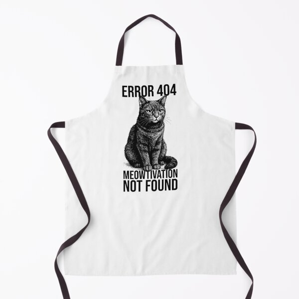 Item preview, Error 404 Meowtivation Not Found | Funny Cat Meme Design designed and sold by xndrlab.