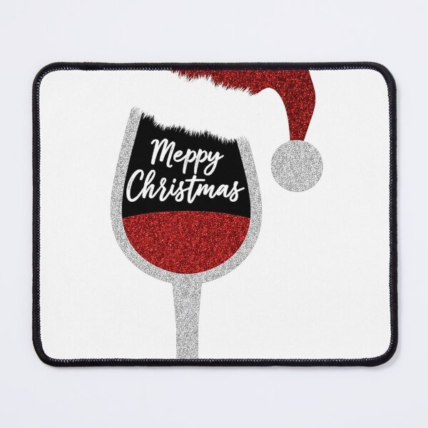 Item preview, Glitter Wine Glass Santa Hat Christmas designed and sold by lht6474.