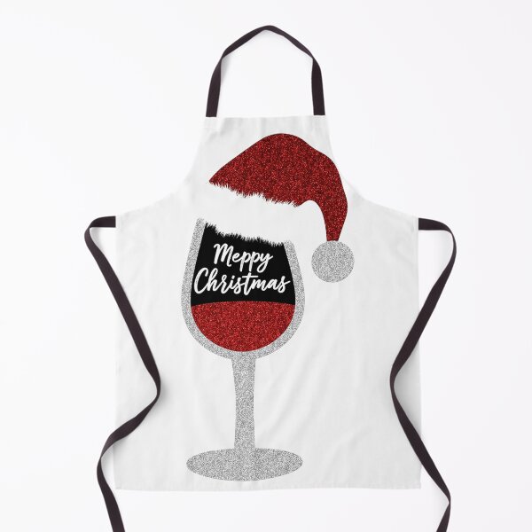 Item preview, Glitter Wine Glass Santa Hat Christmas designed and sold by lht6474.
