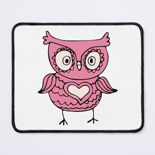 Item preview, Cute Hand Drawn Owl Pink Polka Dot Bow Design designed and sold by Naumdesign.
