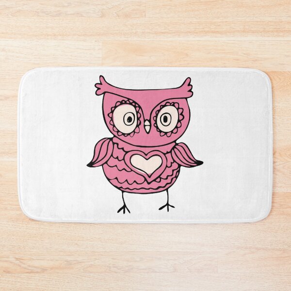 Item preview, Cute Hand Drawn Owl Pink Polka Dot Bow Design designed and sold by Naumdesign.