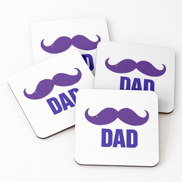 Item preview, Classic DAD Purple Mustache Simple Clean Typography Father's Day Design designed and sold by ArtisticDesignsbyLinda.