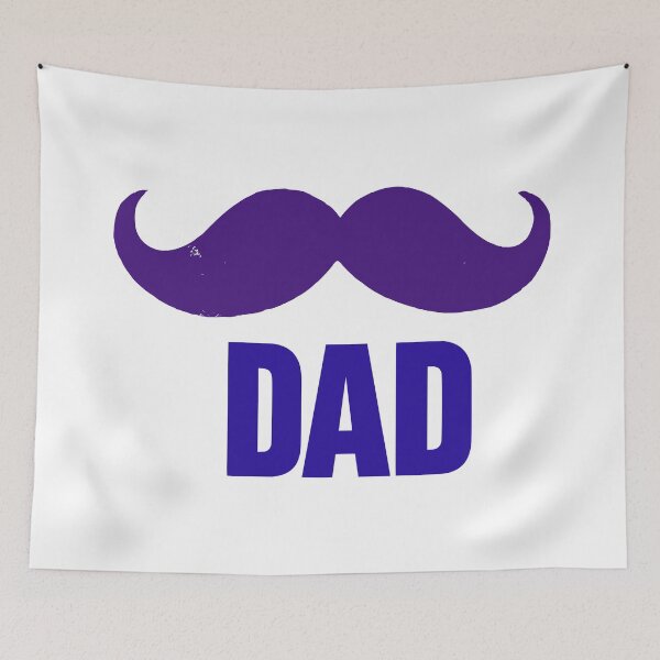 Item preview, Classic DAD Purple Mustache Simple Clean Typography Father's Day Design designed and sold by ArtisticDesignsbyLinda.