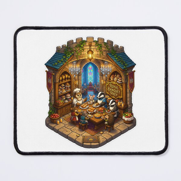 Item preview, Royal Banquet Prep | Medieval Castle Kitchen | Fantasy Feast | Enchanted Castle Bakery | Woodland Animals | Cottagecore Fantasy Art designed and sold by MrDev.