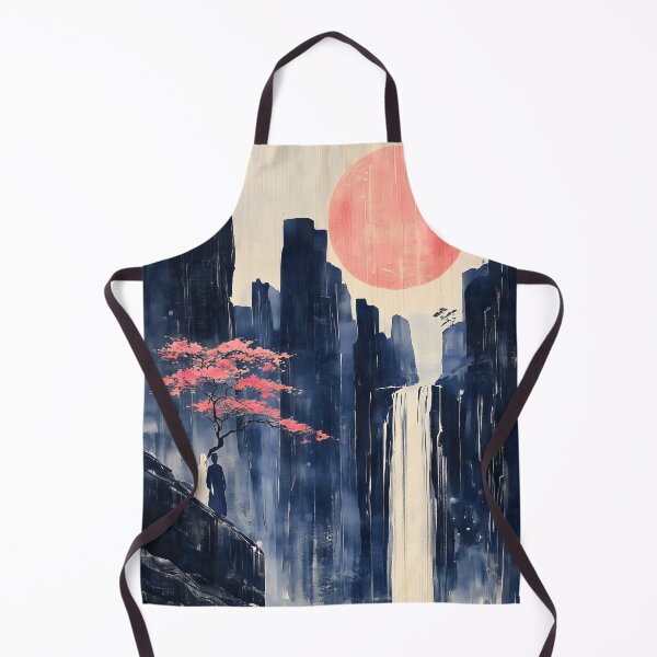 Item preview, Fantasy Waterfall Valley Neon Sakura Sun Ink Dream designed and sold by mildaclairmo.