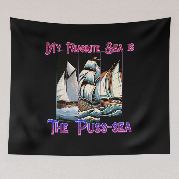 Item preview, My Favorite Sea is The Puss-sea Funny Adult Design designed and sold by DarkRelicStudio.
