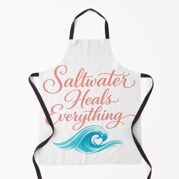 Item preview, Saltwater Heals Everything Ocean Lover Beach Wave Graphic Tee designed and sold by TM DESIGNS AND MORE.