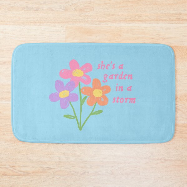 Item preview, She's a Garden in a Storm — Pastel Crayon Flowers Poetic Quote | Resilience Gift, Soft Aesthetic Sticker designed and sold by ArtofDari.