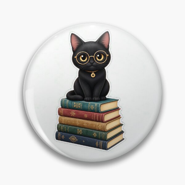 Item preview, Cute Black Cat Reading Books Minimalist Sticker designed and sold by Aliplus+.