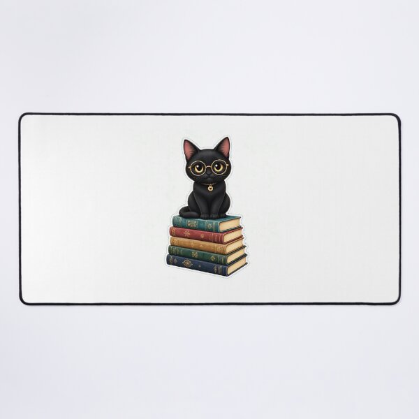 Item preview, Cute Black Cat Reading Books Minimalist Sticker designed and sold by Aliplus+.