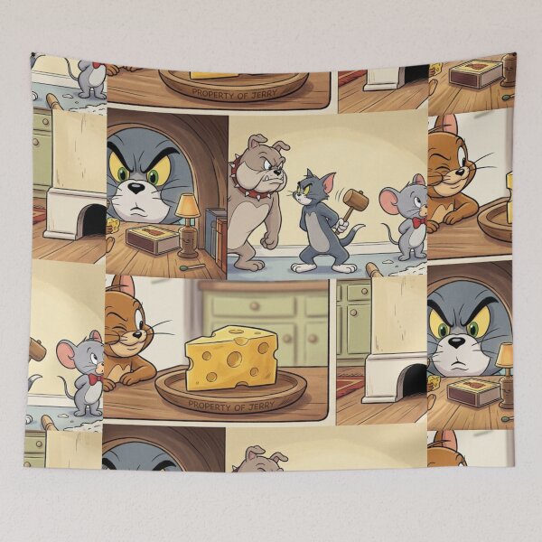 Item preview, Whimsical Cat and Mouse Rivalry - Funny Animal Comic designed and sold by ar0001.