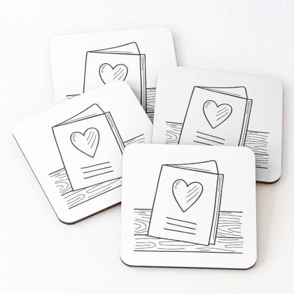 Item preview, A wooden table with a Valentine card placed on top designed and sold by rasagamastore.