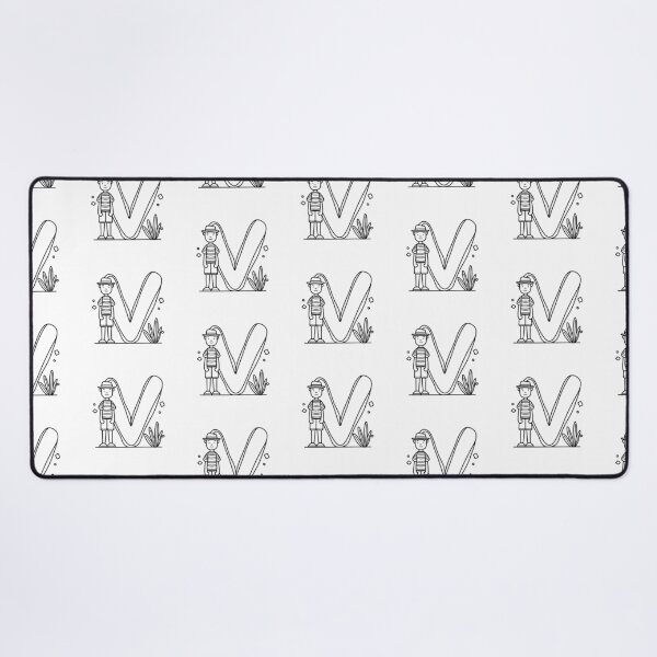 Item preview, An illustration showing the letter V beside a vacationer designed and sold by rasagamastore.