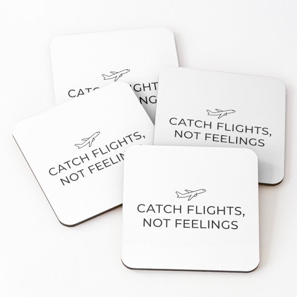 Item preview, Catch Flights Not Feelings Funny Travel Minimalist Airplane Sticker designed and sold by Amituniqdesign .