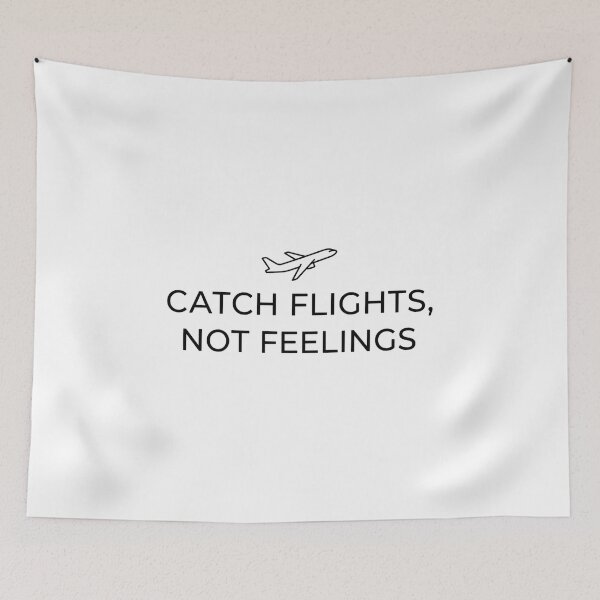 Item preview, Catch Flights Not Feelings Funny Travel Minimalist Airplane Sticker designed and sold by Amituniqdesign .