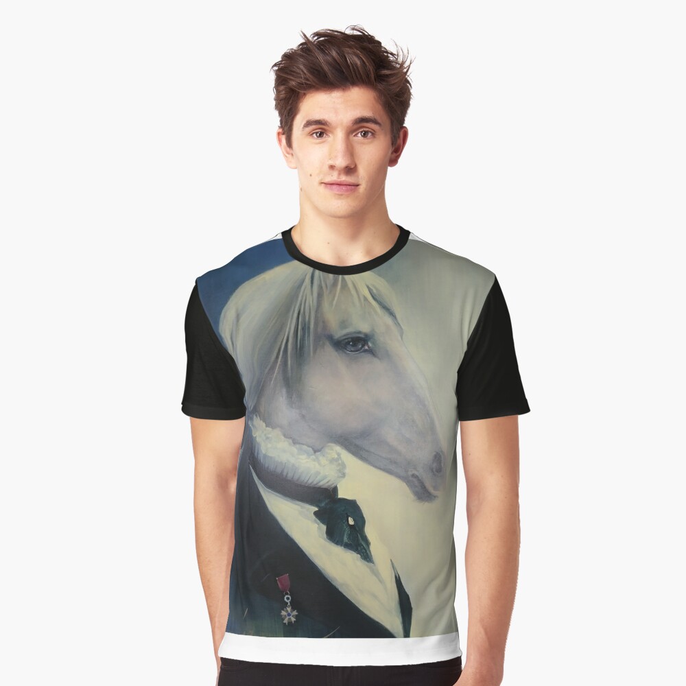 #Portrait of a #horse in #profile in #coat and with an #order. Mane, #Mane Graphic T-Shirt