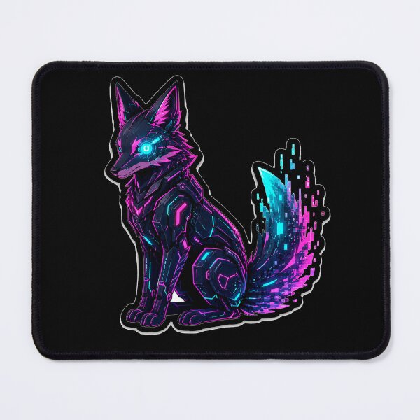 Item preview, Cyberpunk Glitch Fox | Futuristic Mecha Kitsune Anime designed and sold by DystopiaArc Studio.