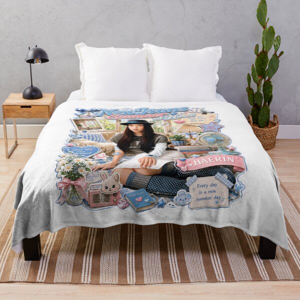 Item preview, NewJeans Haerin Retro Fedora Hat Living Room Poster designed and sold by Valereekmerch.