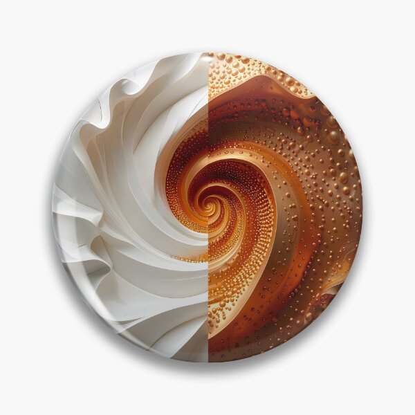 Item preview, Intricate Spiral Design in Copper and White designed and sold by Vicky Brago-Mitchell®.