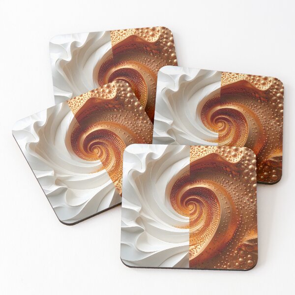 Item preview, Intricate Spiral Design in Copper and White designed and sold by Vicky Brago-Mitchell®.
