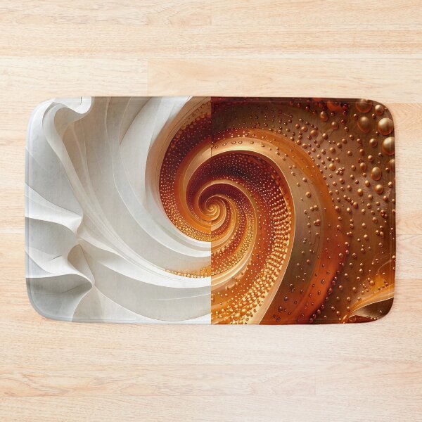 Item preview, Intricate Spiral Design in Copper and White designed and sold by Vicky Brago-Mitchell®.
