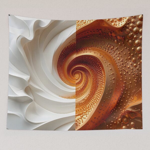 Item preview, Intricate Spiral Design in Copper and White designed and sold by Vicky Brago-Mitchell®.
