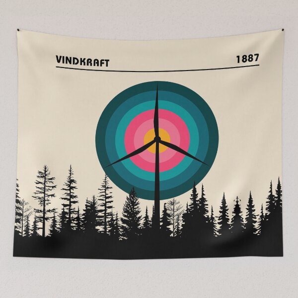 Item preview, Retro Wind Power Vindkraft Scandinavian Renewable Energy designed and sold by Volt Junkies.