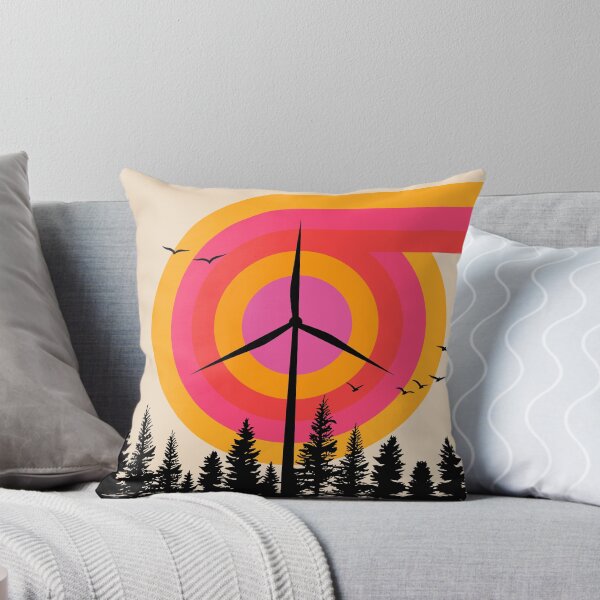 Item preview, Windenergie Retro Mid Century Modern Renewable Energy Art designed and sold by Volt Junkies.